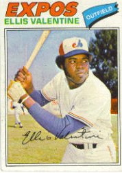1977 Topps Baseball Cards      052      Ellis Valentine